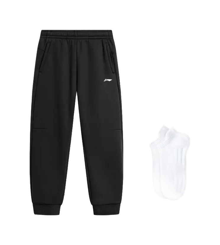 LiNing Fitness Series Knitted Sweatpants Mens Black  vjsneaker.com