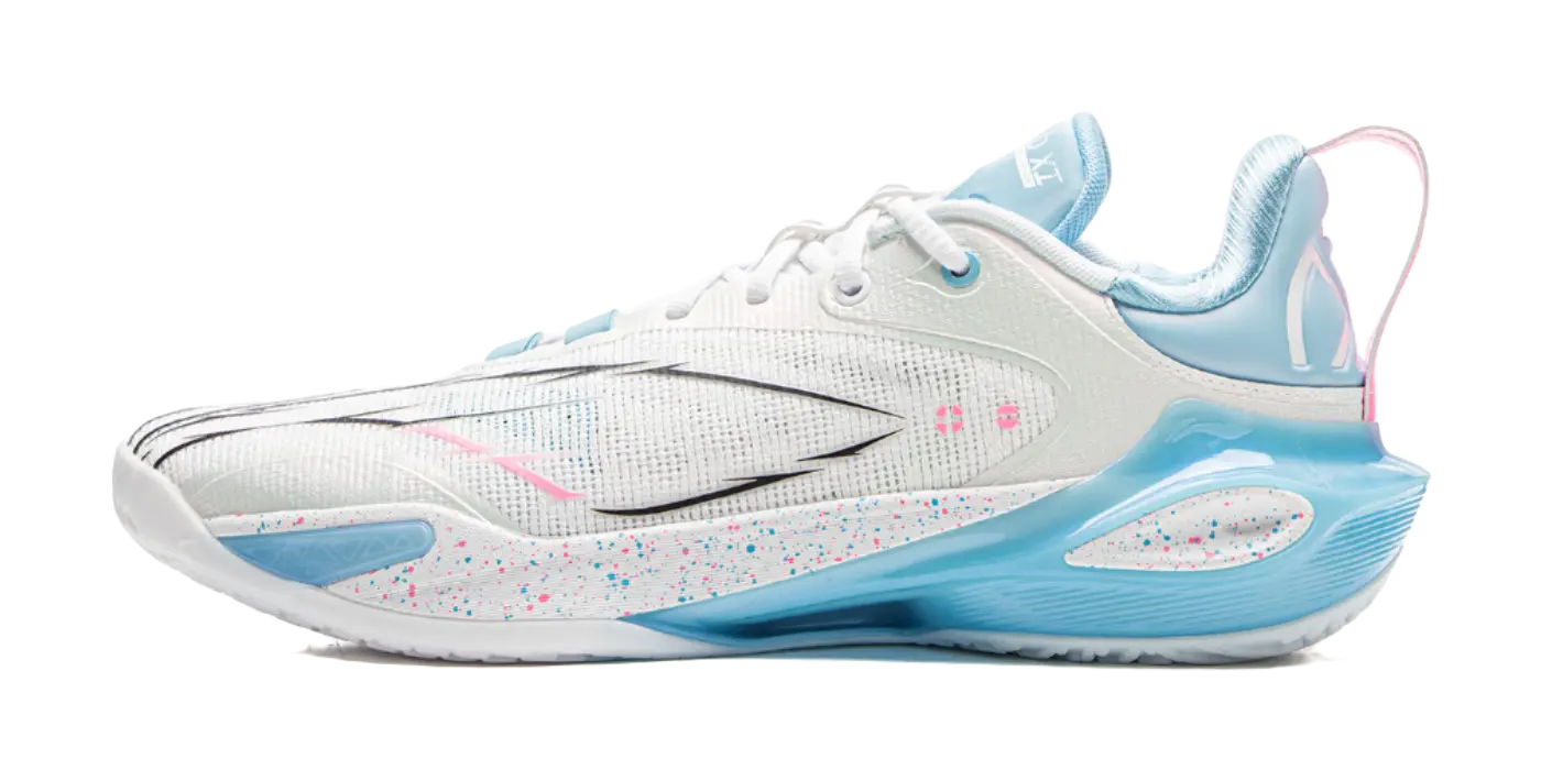 LiNing Flash Strike 11 Abrasion Resistant Coverage Support Rebound Low top Basketball Shoes Mens White  vjsneaker.com