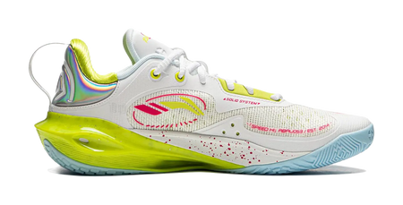 LiNing Flash Strike 11 Supportive And Elastic Low-Top Basketball Shoes Mens White Green Red  vjsneaker.com