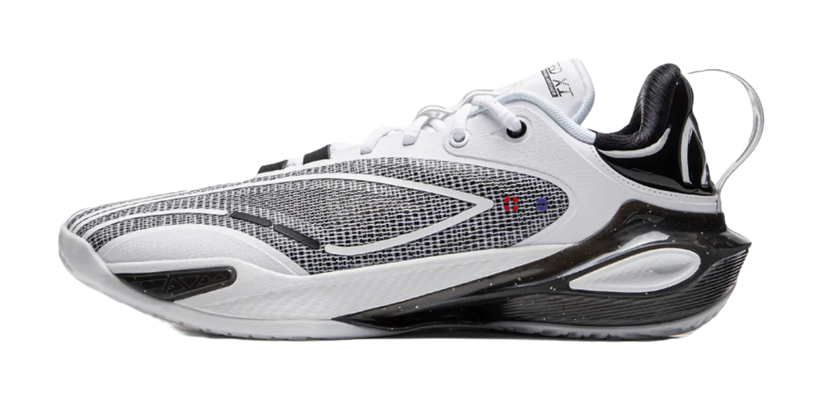 LiNing Flash Strike 11 Supportive And Elastic Low top Basketball Shoes Mens Black White  vjsneaker.com