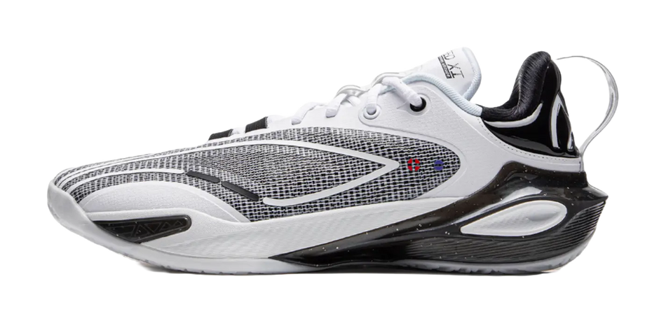 LiNing Flash Strike 11 Supportive And Elastic Low top Basketball Shoes Mens Black White  vjsneaker.com