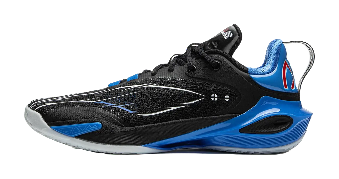 LiNing Flash Strike 11 Supportive And Elastic Low top Basketball Shoes Mens Blue Black  vjsneaker.com