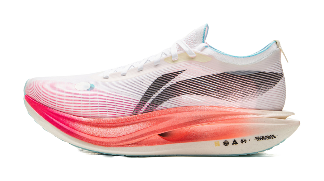 LiNing Flyco 5 ELITE Cushioned Slip Resistant Rebound Low Top Marathon Running Shoes Unisex White Pink Blue 