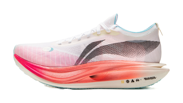 LiNing Flyco 5 ELITE Cushioned Slip Resistant Rebound Low Top Marathon Running Shoes Unisex White Pink Blue 