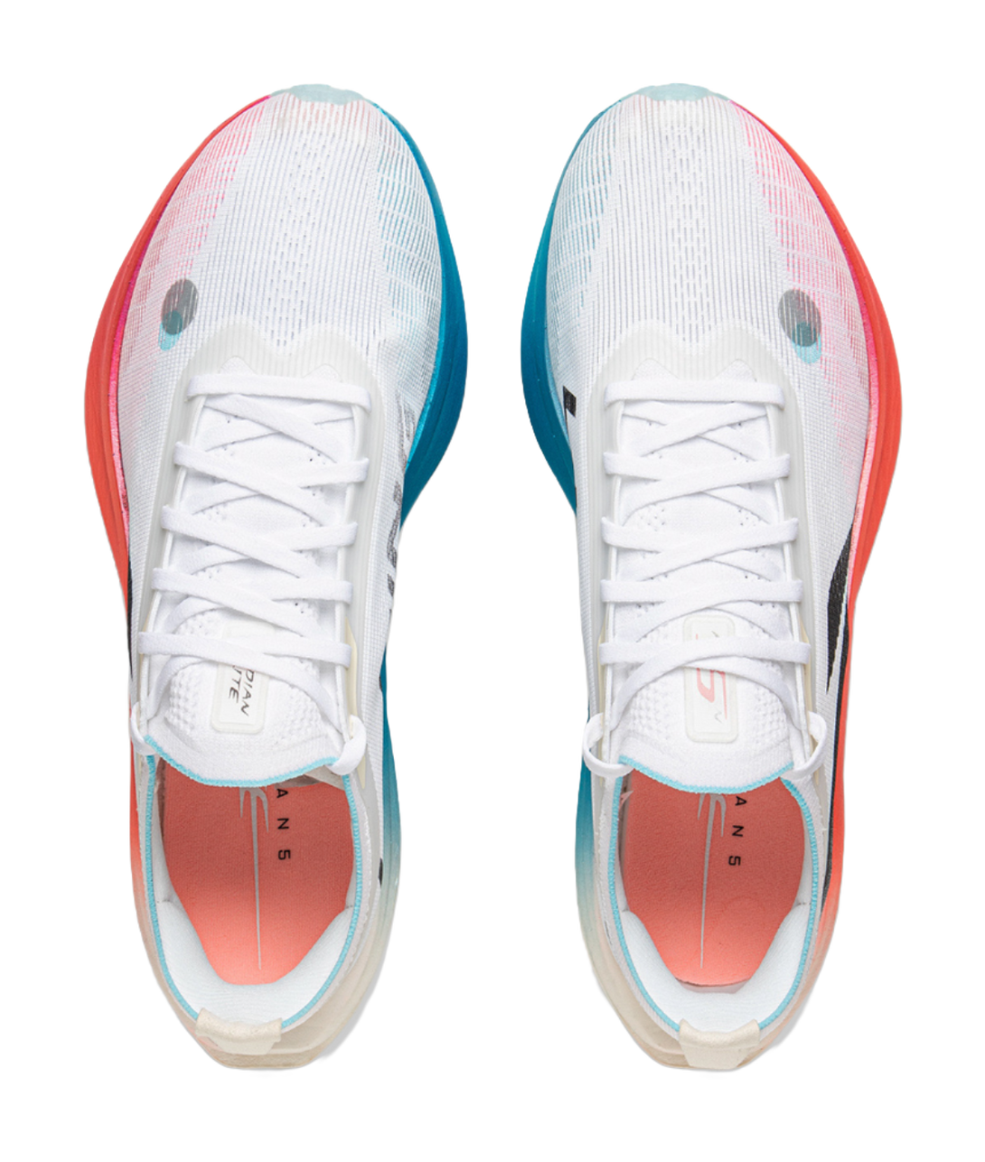 LiNing Flyco 5 ELITE Cushioned Slip Resistant Rebound Low Top Marathon Running Shoes Unisex White Pink Blue 