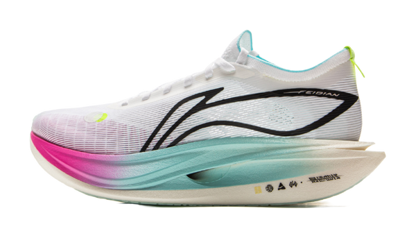 LiNing Flyco 5 ELITE Cushioning Slip Resistant Rebound Low Top Carbon Plate Marathon Running Shoes Unisex White 