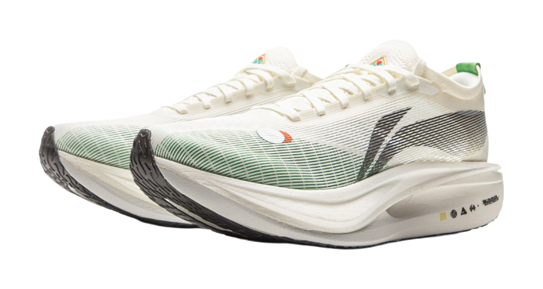 LiNing Flyco 5 ELITE Cushioning, Slip Resistant, Rebound Low top Marathon Racing Running Shoes Unisex Ivory 