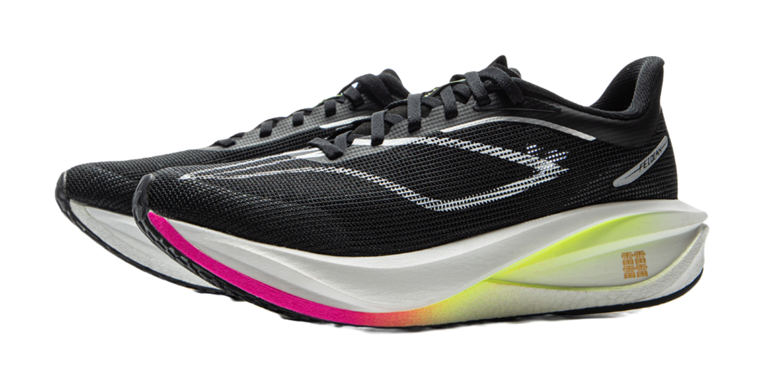 LiNing Flyer 5 Challenger Cushioned Slip-Resistant Rebound Low-Top Carbon Plate Running Shoes Women's Black 