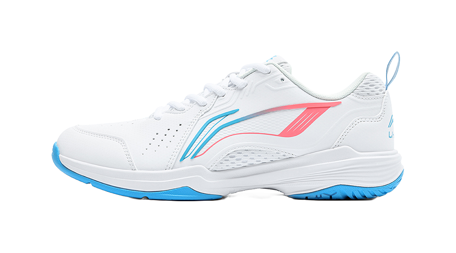 LiNing Flying Eagle Slip Resistant, Abrasion Resistant, Breathable Badminton Shoes Unisex White Blue 