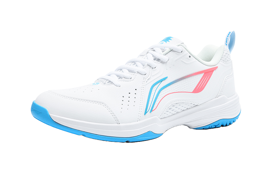 LiNing Flying Eagle Slip Resistant, Abrasion Resistant, Breathable Badminton Shoes Unisex White Blue 