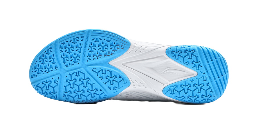 LiNing Flying Eagle Slip Resistant, Abrasion Resistant, Breathable Badminton Shoes Unisex White Blue 