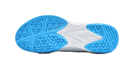 LiNing Flying Eagle Slip Resistant, Abrasion Resistant, Breathable Badminton Shoes Unisex White Blue 