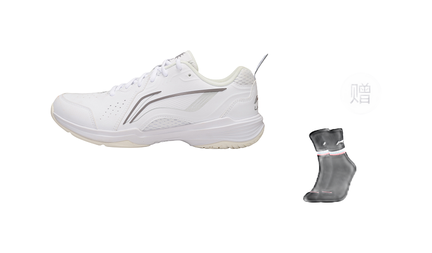 LiNing Flying Eagle Slip Resistant, Abrasion Resistant, Breathable Low top Badminton Shoes Unisex White 