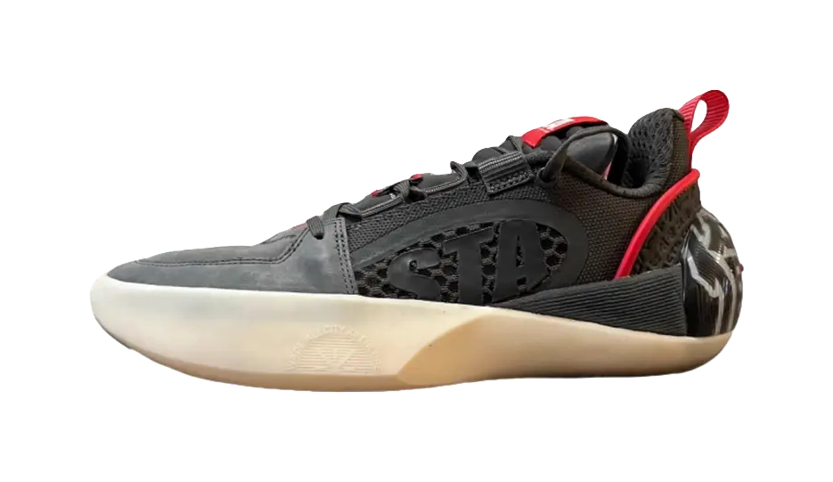 LiNing Full City 12 ENCORE Cushioning Wear-Resistant Low-Top Basketball Shoes Mens Gray Red  vjsneaker.com