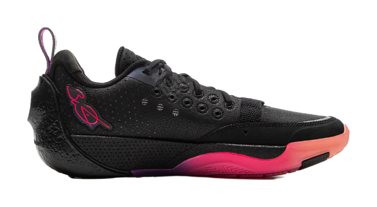 LiNing Full City 13 Cushioned Slip-Resistant Abrasion-Resistant Low-Top Basketball Shoes Mens Black Red  vjsneaker.com