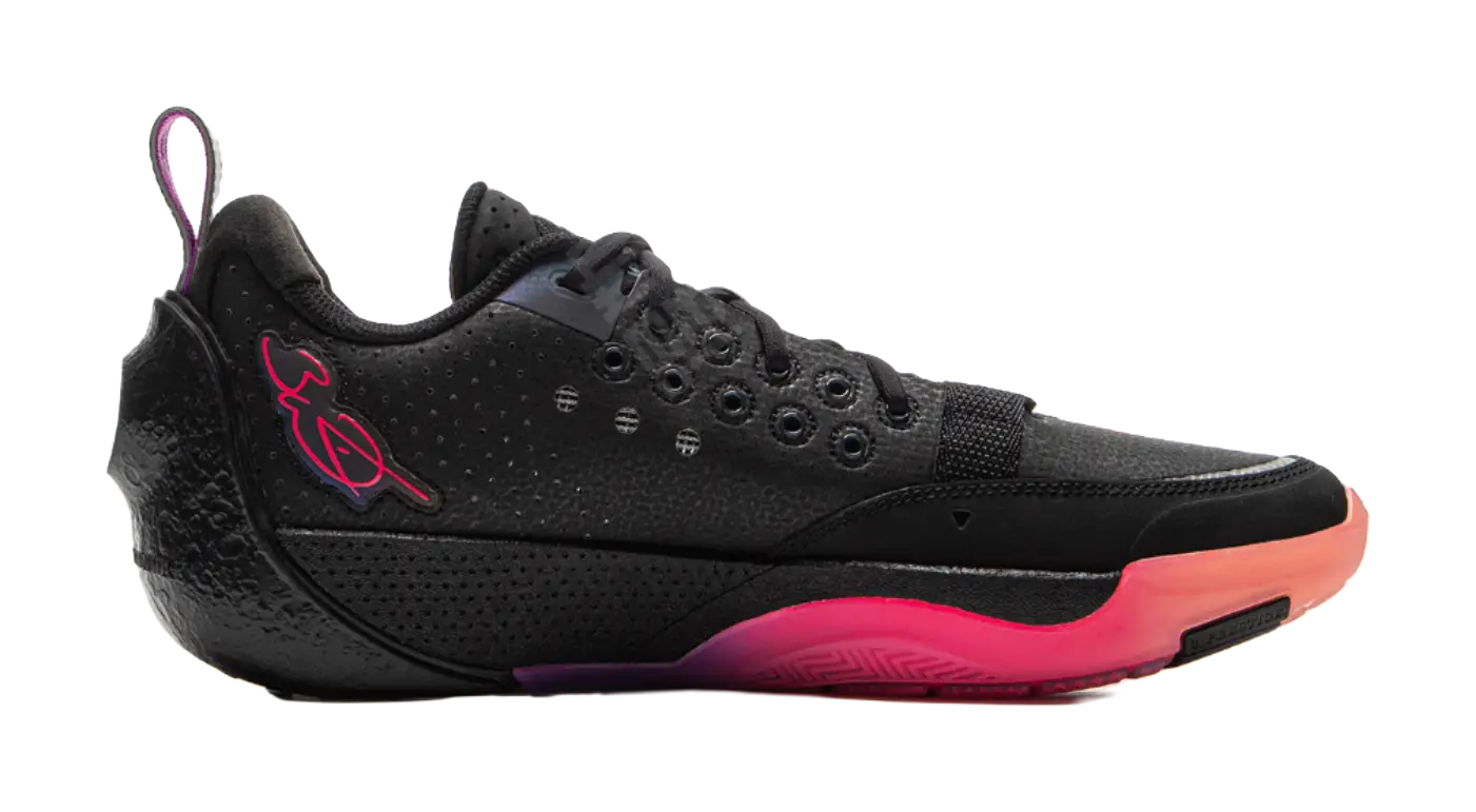 LiNing Full City 13 Cushioned Slip-Resistant Abrasion-Resistant Low-Top Basketball Shoes Mens Black Red  vjsneaker.com