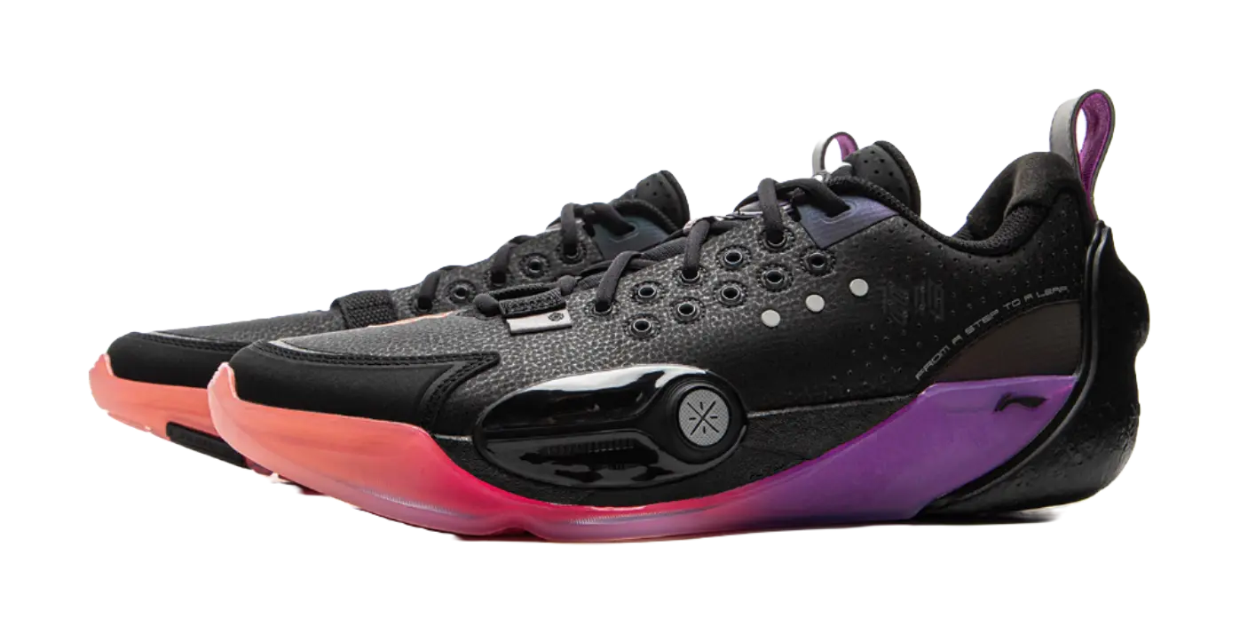 LiNing Full City 13 Cushioned Slip-Resistant Abrasion-Resistant Low-Top Basketball Shoes Mens Black Red  vjsneaker.com