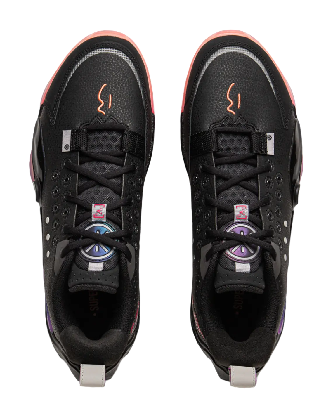 LiNing Full City 13 Cushioned Slip-Resistant Abrasion-Resistant Low-Top Basketball Shoes Mens Black Red  vjsneaker.com