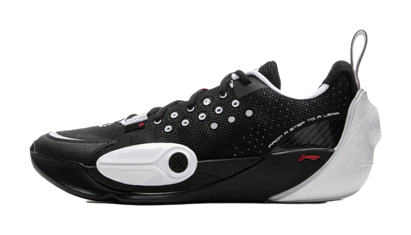 LiNing Full City 13 Cushioned Wear-Resistant Slip-Resistant Low-Top Basketball Shoes Mens Black White  vjsneaker.com