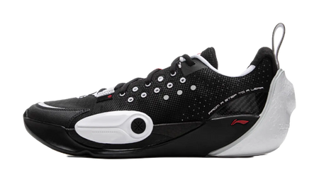 LiNing Full City 13 Cushioned Wear-Resistant Slip-Resistant Low-Top Basketball Shoes Mens Black White  vjsneaker.com