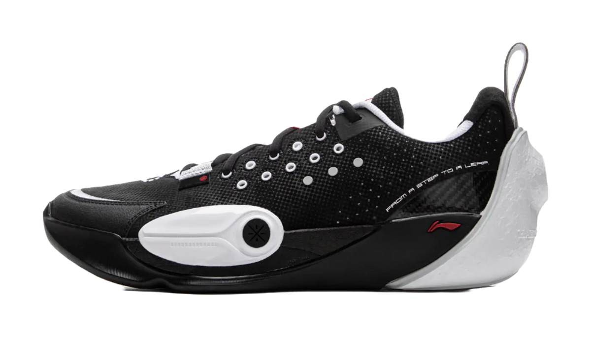 LiNing Full City 13 Cushioned Wear-Resistant Slip-Resistant Low-Top Basketball Shoes Mens Black White  vjsneaker.com