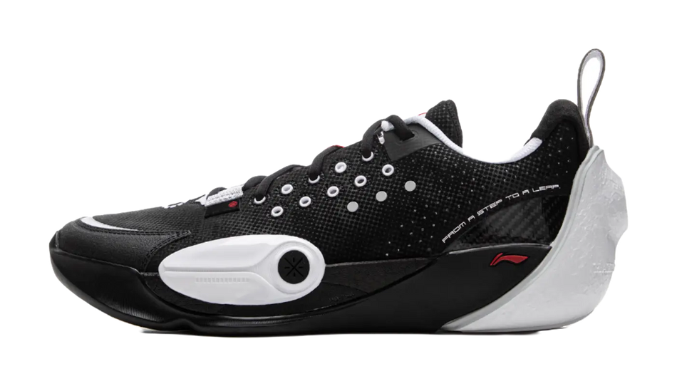 LiNing Full City 13 Cushioned Wear-Resistant Slip-Resistant Low-Top Basketball Shoes Mens Black White  vjsneaker.com