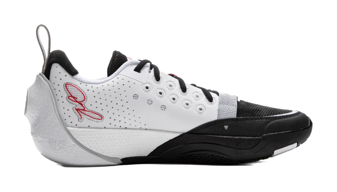 LiNing Full City 13 Cushioned Wear-Resistant Slip-Resistant Low-Top Basketball Shoes Mens Black White  vjsneaker.com