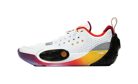 LiNing Full City 13 Cushioning Wear-Resistant Rebound Low-Top Basketball Shoes Mens White Gold  vjsneaker.com