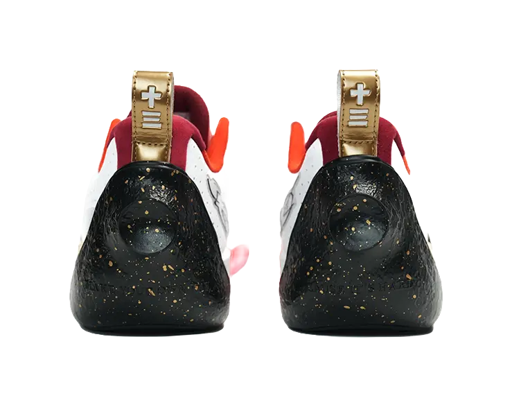 LiNing Full City 13 Cushioning Wear-Resistant Rebound Low-Top Basketball Shoes Mens White Gold  vjsneaker.com