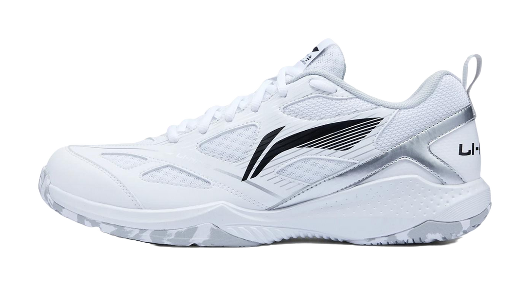 LiNing Gale LITE Slip Resistant Abrasion Resistant Low top Badminton Shoes Unisex Standard White Black 