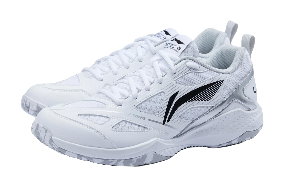 LiNing Gale LITE Slip Resistant Abrasion Resistant Low top Badminton Shoes Unisex Standard White Black 