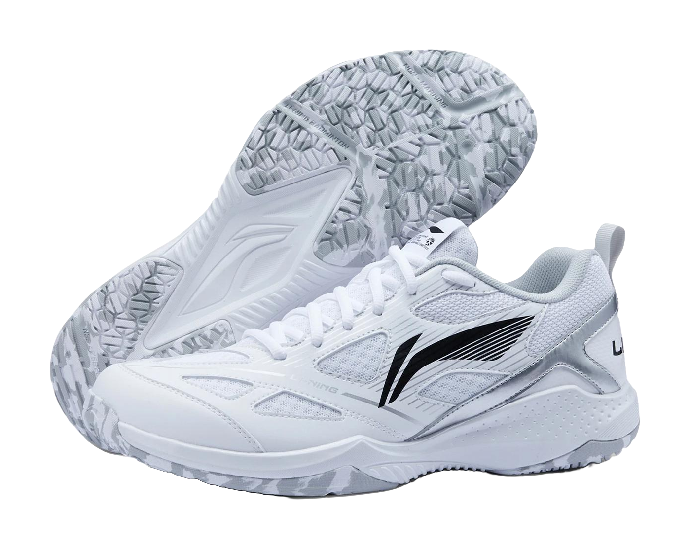 LiNing Gale LITE Slip Resistant Abrasion Resistant Low top Badminton Shoes Unisex Standard White Black 