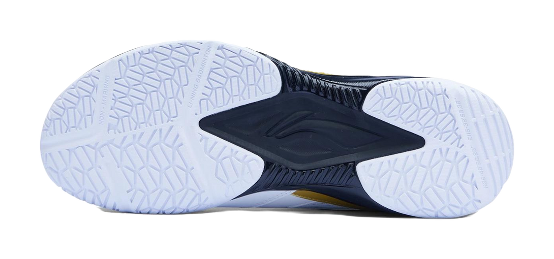 LiNing Gale Lite Slip Resistant Abrasion Resistant Low top Badminton Shoes Unisex White Gold Black 