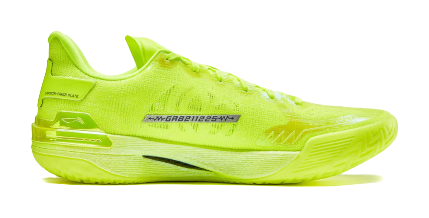 LiNing Gamma - Flame Basketball Shoes Mens Fluorescent Yellow Green 