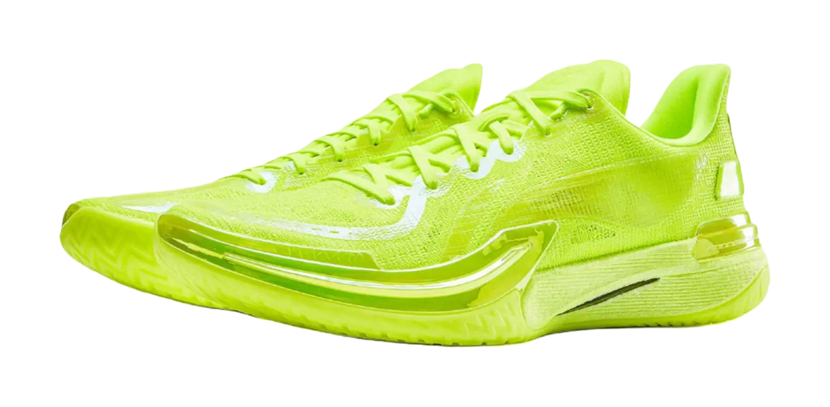 LiNing Gamma - Flame Basketball Shoes Mens Fluorescent Yellow Green 