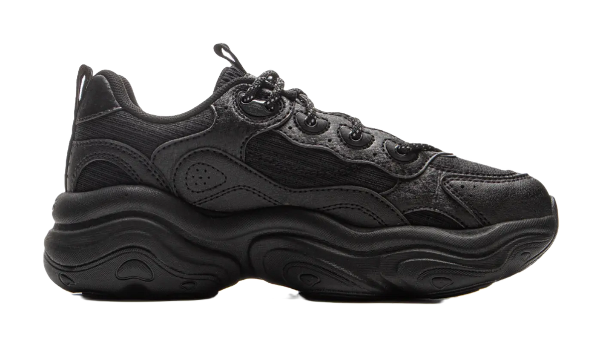 LiNing Honey Cushioning, Slip Resistant, Abrasion Resistant Support Low top Chunky Sneakers Women's Black  VJSNEAKER