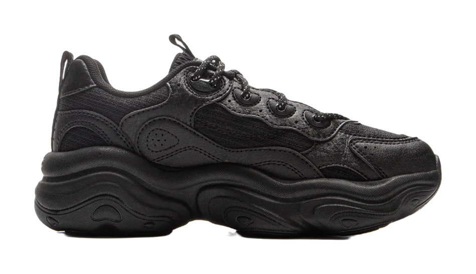 LiNing Honey Cushioning, Slip Resistant, Abrasion Resistant Support Low top Chunky Sneakers Women's Black  VJSNEAKER