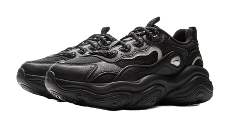 LiNing Honey Cushioning, Slip Resistant, Abrasion Resistant Support Low top Chunky Sneakers Women's Black  VJSNEAKER