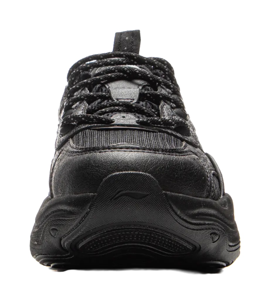 LiNing Honey Cushioning, Slip Resistant, Abrasion Resistant Support Low top Chunky Sneakers Women's Black  VJSNEAKER