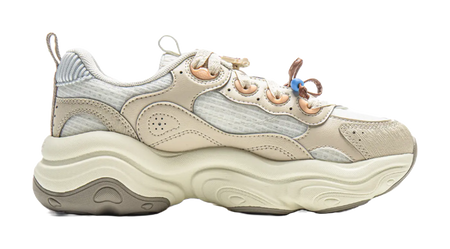 LiNing Honey Cushioning, Slip Resistant, Abrasion Resistant Support Low top Chunky Sneakers Women's Ivory Dune Khaki  VJSNEAKER