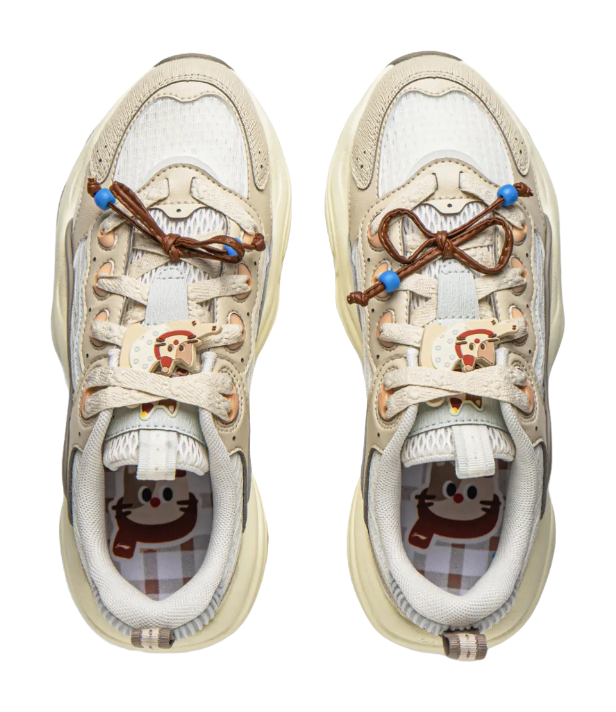 LiNing Honey Cushioning, Slip Resistant, Abrasion Resistant Support Low top Chunky Sneakers Women's Ivory Dune Khaki  VJSNEAKER