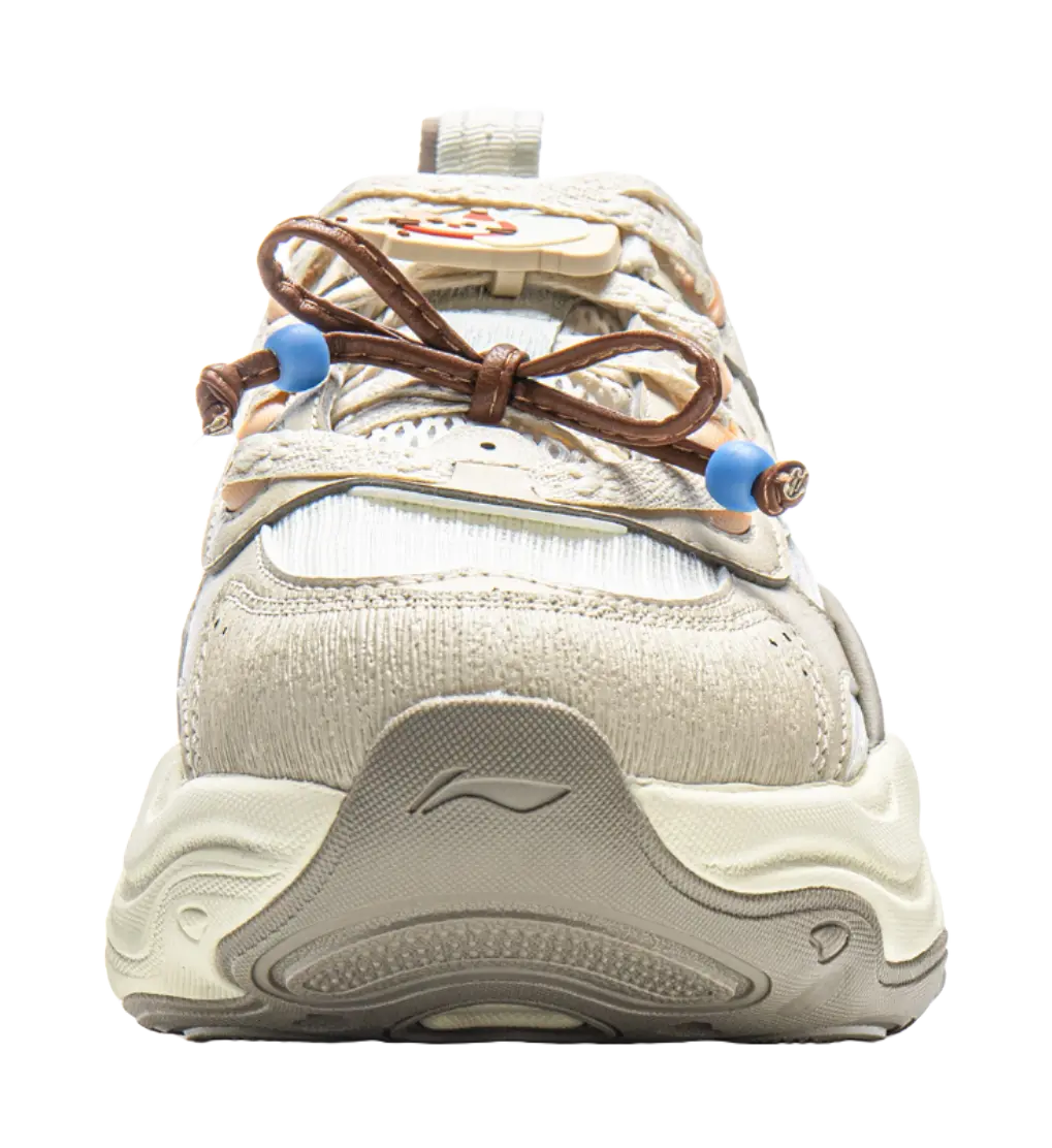 LiNing Honey Cushioning, Slip Resistant, Abrasion Resistant Support Low top Chunky Sneakers Women's Ivory Dune Khaki  VJSNEAKER