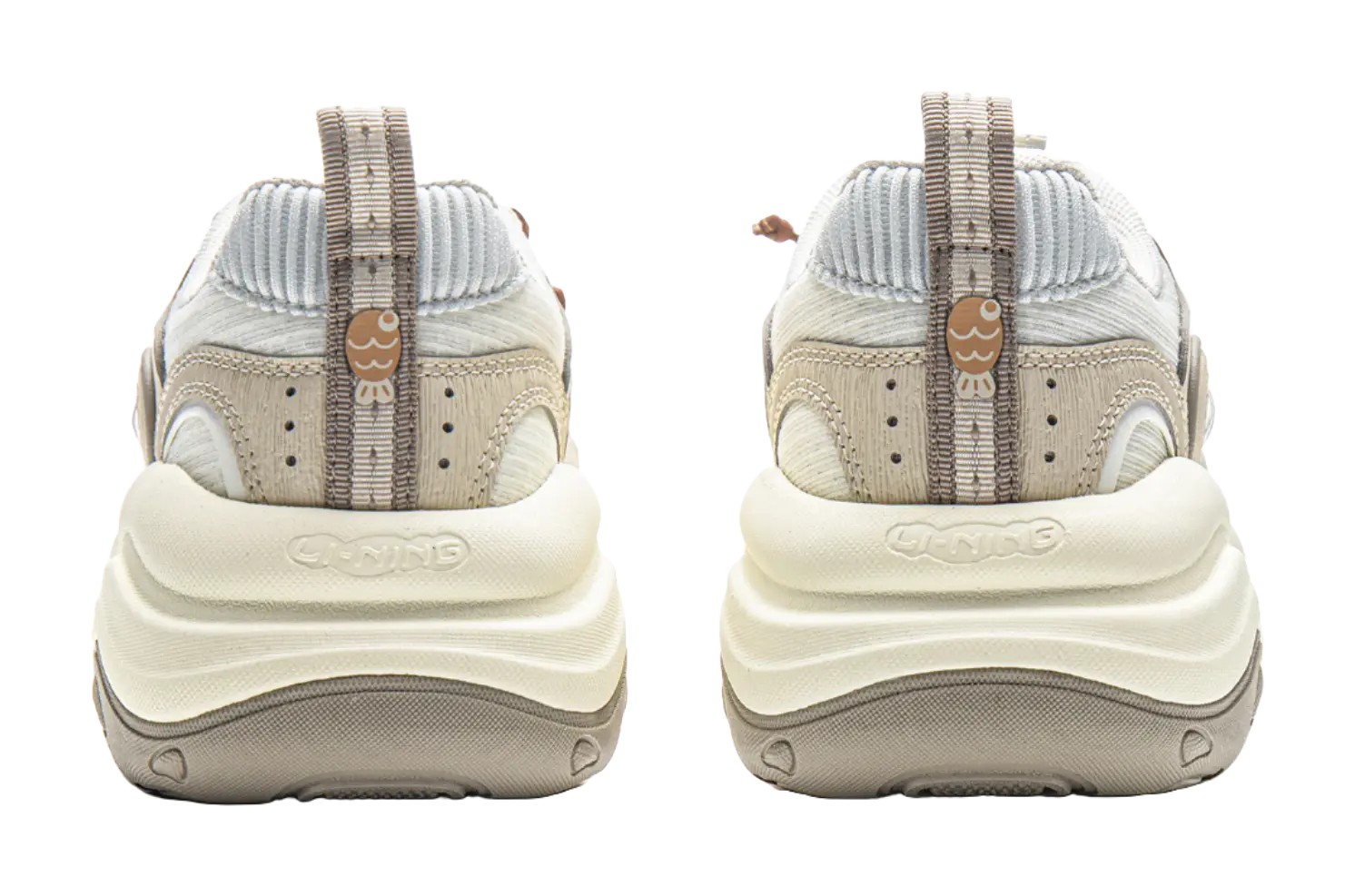 LiNing Honey Cushioning, Slip Resistant, Abrasion Resistant Support Low top Chunky Sneakers Women's Ivory Dune Khaki  VJSNEAKER