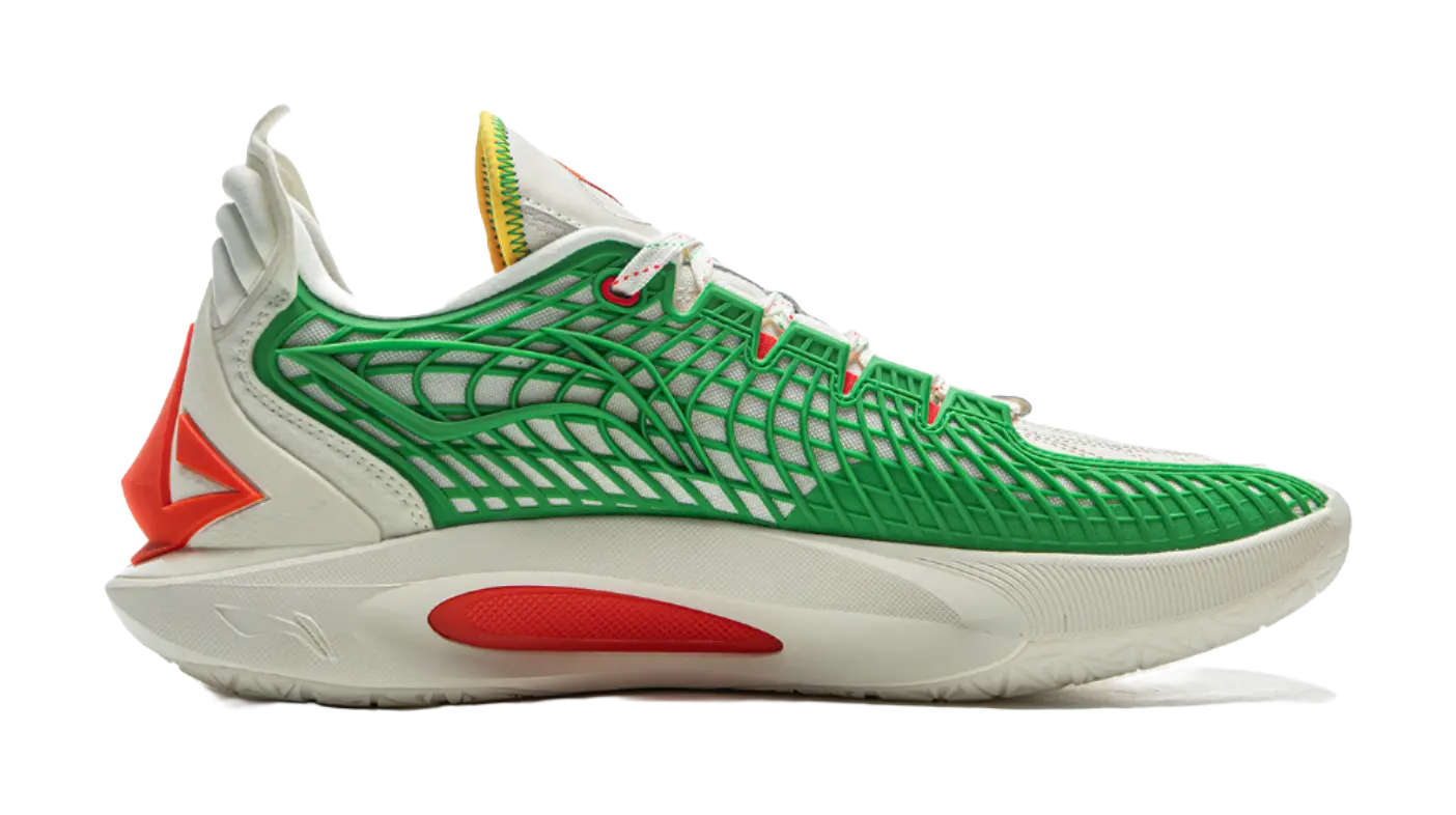 LiNing JB3 Coverage Anti Rollover Low Top Basketball Shoes Mens White Blue Red  vjsneaker.com