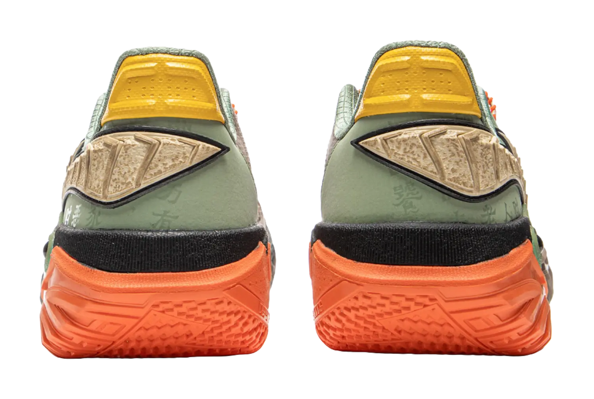 LiNing Jie Ao 2 Anti Slip And Wear Resistant Breathable Low Top Basketball Shoes Mens Brown Green  vjsneaker.com