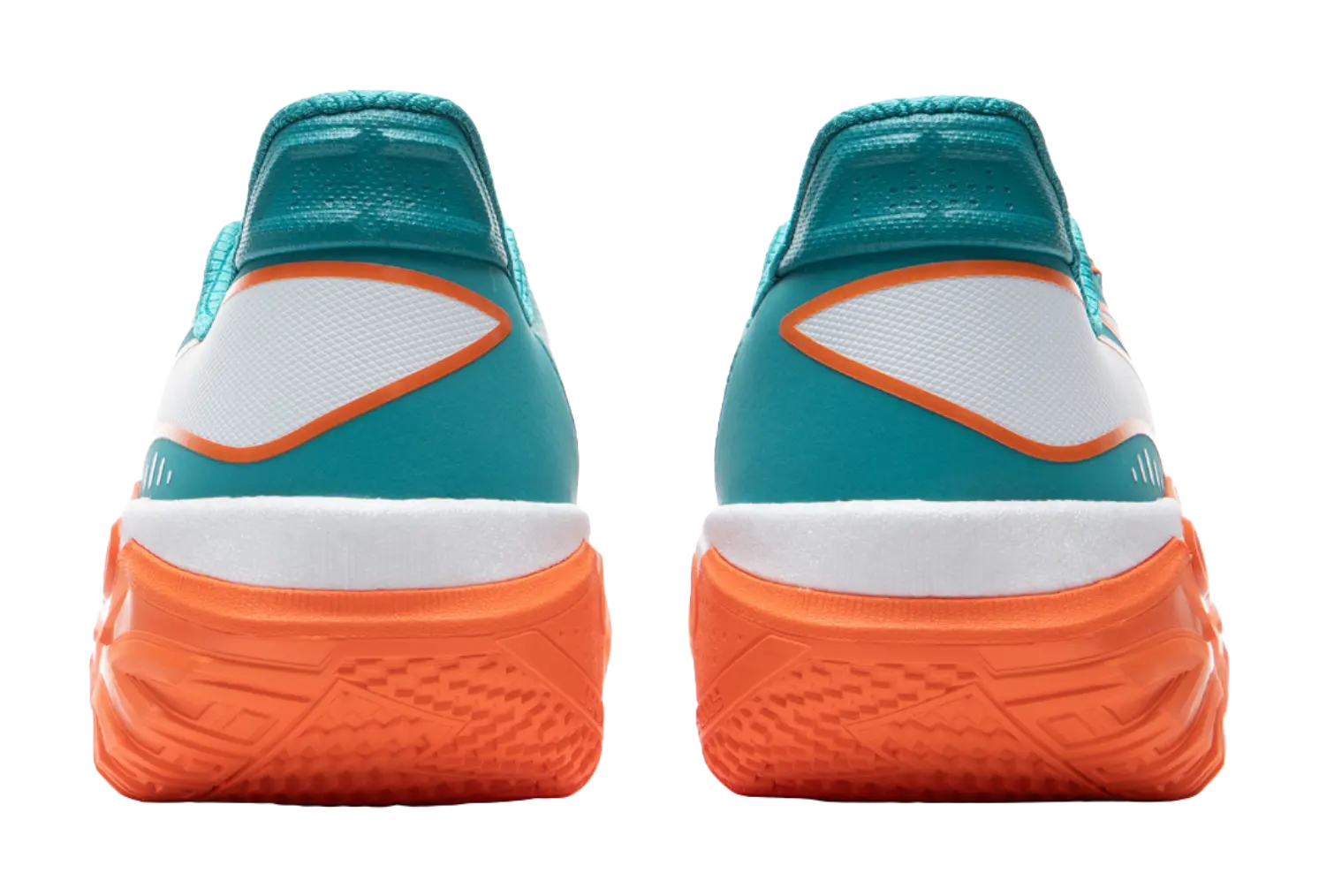 LiNing Jie Ao 2 Cushioning Anti Slip And Wear Resistant Rebound Low Top Outdoor Basketball Shoes Mens Cyan Orange  vjsneaker.com
