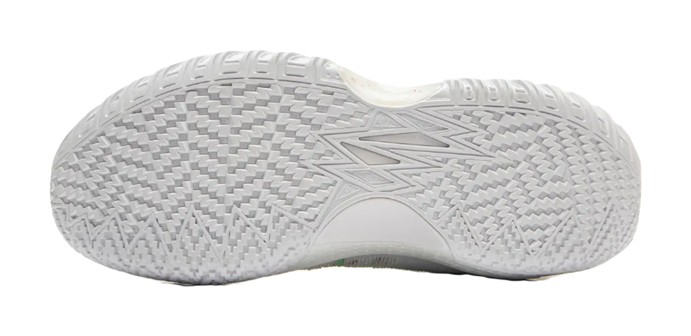 LiNing Jie Ao 2 Cushioning Anti-Slip And Wear-Resistant Rebound Low-Top Outdoor Basketball Shoes Mens White Green  vjsneaker.com