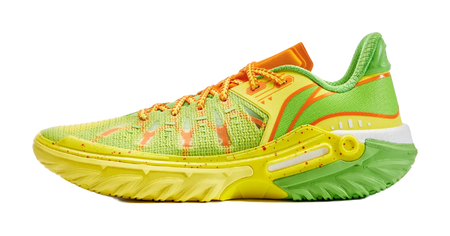 LiNing Jie Ao 2 Cushioning Anti Slip And Wear Resistant Rebound Low Top Outdoor Basketball Shoes Mens Yellow Green  vjsneaker.com