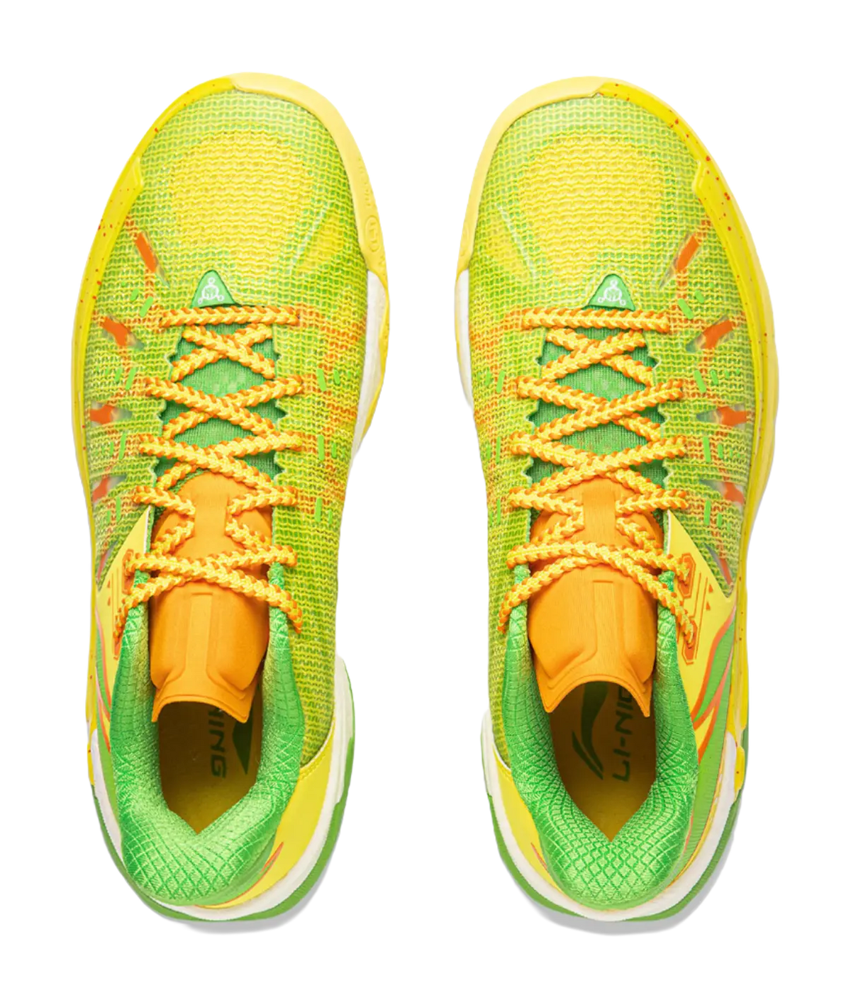 LiNing Jie Ao 2 Cushioning Anti Slip And Wear Resistant Rebound Low Top Outdoor Basketball Shoes Mens Yellow Green  vjsneaker.com