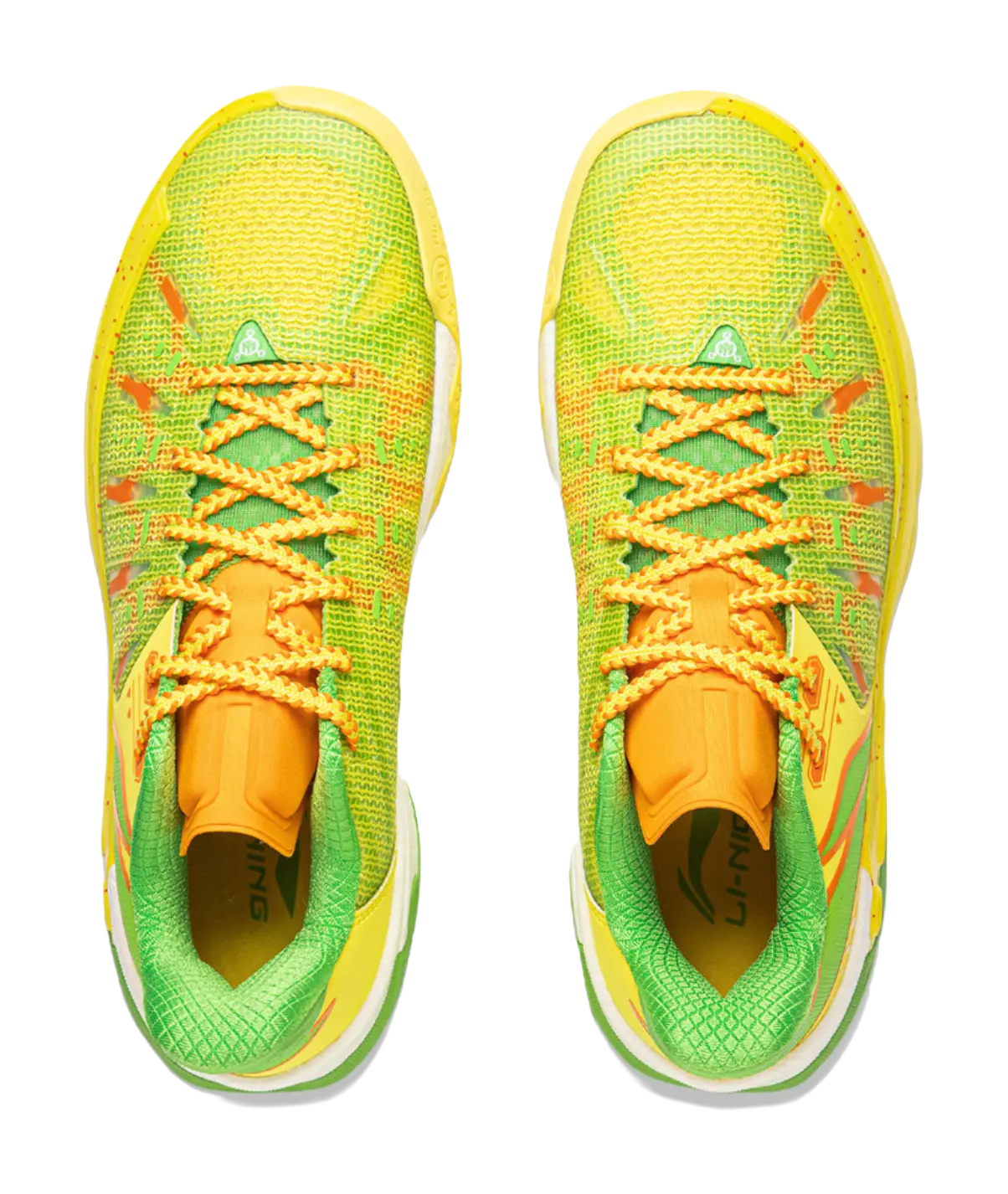 LiNing Jie Ao 2 Cushioning Anti Slip And Wear Resistant Rebound Low Top Outdoor Basketball Shoes Mens Yellow Green  vjsneaker.com